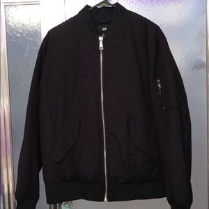 Men’s H&M Bomber Jacket Black Large